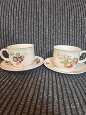2 X MARKS & SPENCERS FINE CHINA “ ASHBERRY” CUPS & SAUCERS