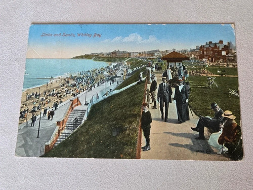 Vintage postcard the links - postcard, and