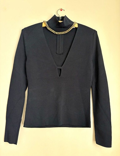 Zara black knit - zara, neck