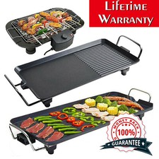 Electric Teppanyaki Table Grill Griddle Hot Plate Steak Frying Cooking 1500W