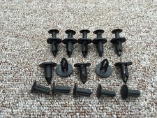 VAUXHALL CAR BUMPER TRIM PANEL PLASTIC RIVET PUSH TYPE BLACK CLIPS 