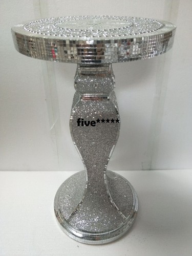 Silver venetian mirrored table - silver,