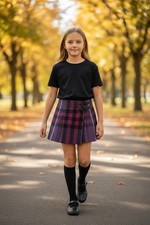 Burberry Girls Pleated Plaid