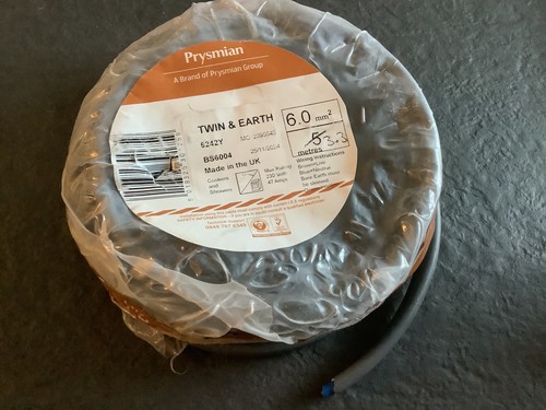 Twin earth cable - &, 6mm2