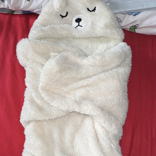 Cream fleece hooded - fleece,
