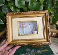 Vintage Framed Shadow Box Old Fashioned Victorian Mini Dressing Room Cottage