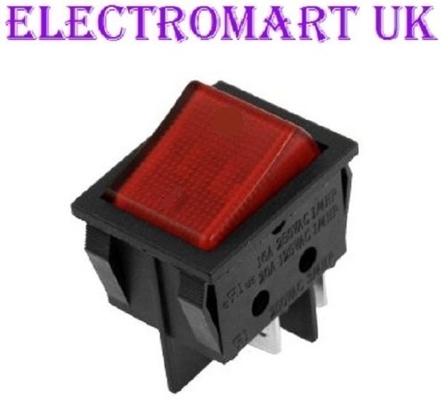 Dpst illuminated neon - illuminated, red
