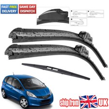 For Honda Jazz 2009- Full Set Of Windscreen Wiper Blades 26"14"14" Front + Rear