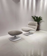 Molly Lounge Chair & Ottoman Light Grey Accent Chair Free Delivery Made To Order