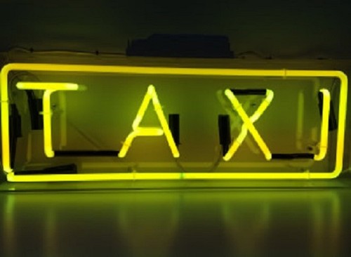 Taxi acrylic neon lamp - lamp, sign