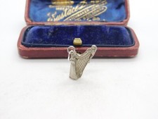 Sterling Silver Concert Harp Charm Pendant Vintage c1970