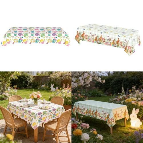 Easter table cloth spring - table,