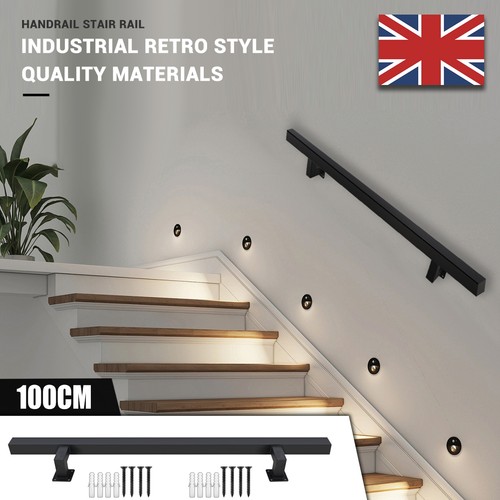 100cm black handrail stair - 100cm,