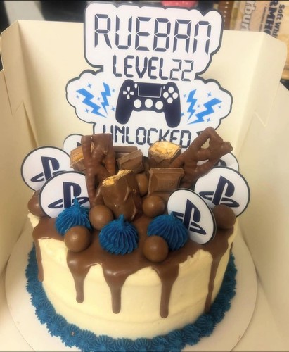 Gaming cake topper birthday - gaming,