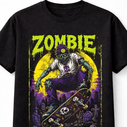 Zombie skateboard horror - skateboard,