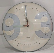 Rare 93 Karlsson Minimalist Wall Clock Analogue sweeping seconds Glass Domed