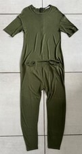 ZARA Khaki Jersey Jumpsuit |