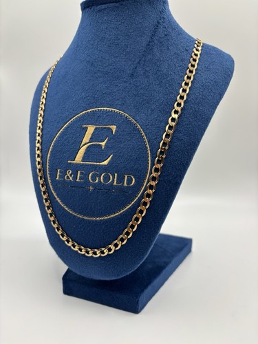 9ct gold curb chain - gold,