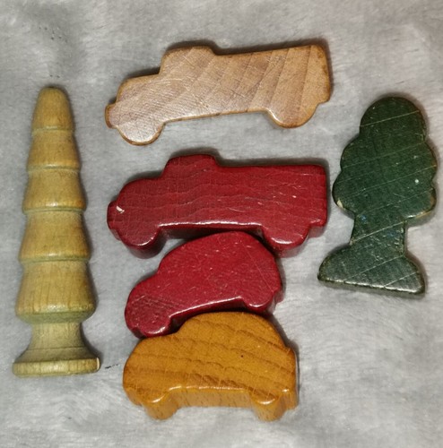 Vintage wooden cars and - and, trees