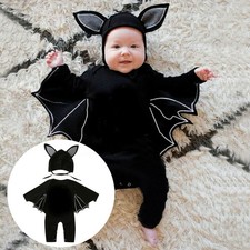 Halloween Baby Toddler Cosplay Bat Fancy Dress Costume Romper Babies Bat & Wings