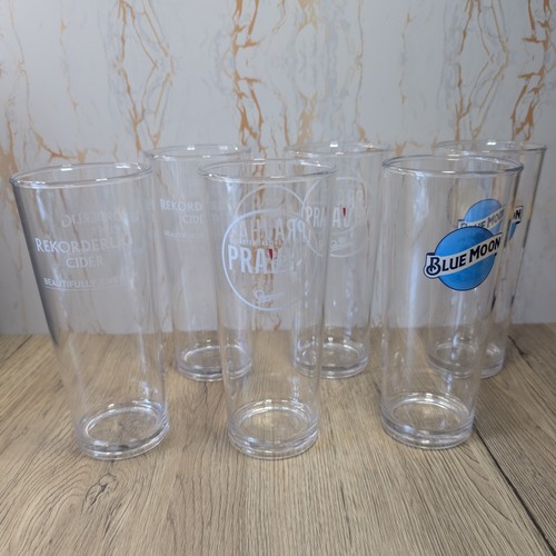 New plastic pint glasses - plastic,