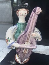 Vintage Porcelain Figure Man Playing Cello Czech ? Ukraine ? Soviet ? Great Con
