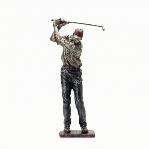 Golfer sculpture resin - sculpture, golf