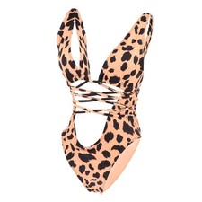 Women Leopard Piece Swimsuit Monokini Bathing Suit