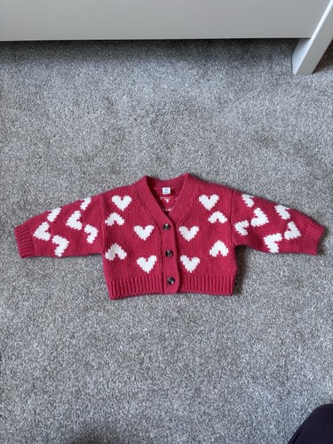Red and white heart baby - red,