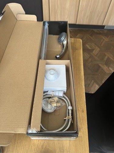 New chrome shower rail kit - shower,