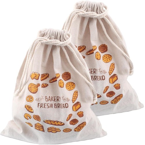 Pcs reusable bread bags - 2,