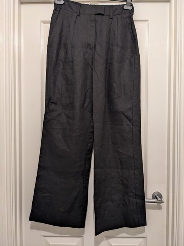 Jaeger linen trousers black - linen,