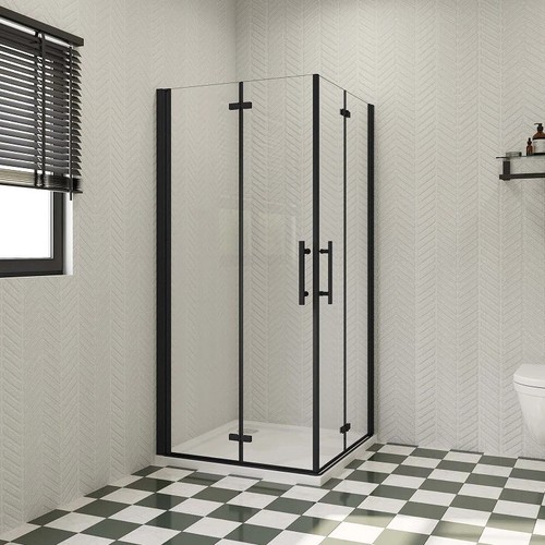 Black shower enclosure pivot - black,