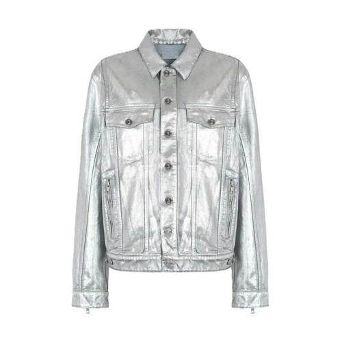 Men silver genuine lambskin - men's,