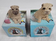 Stone Critters Shar Pei Figurine Set Animal Collection - N18