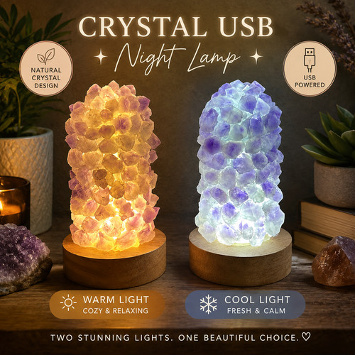 Natural crystal usb night - natural,
