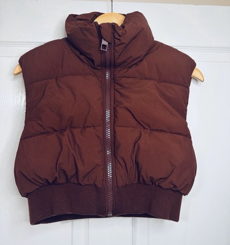 Zara women brown puffer - brown,