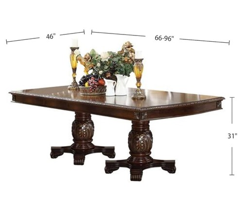Solid wood dining table - wood, acme