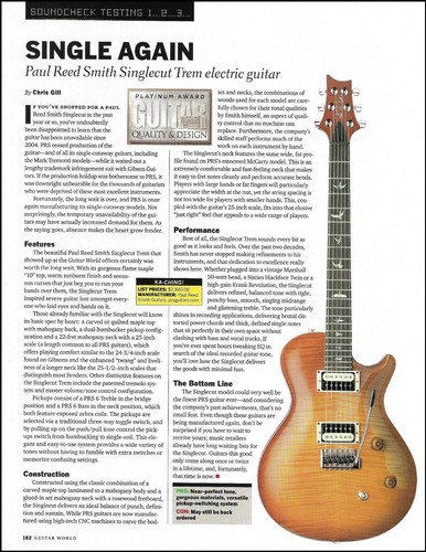 Prs singlecut trem electric - singlecut,