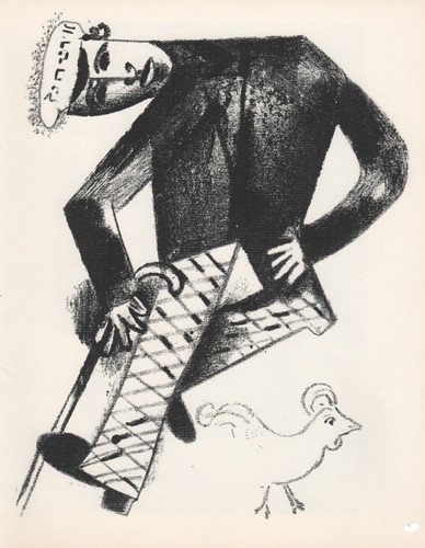 Marc chagall man with stick - man,