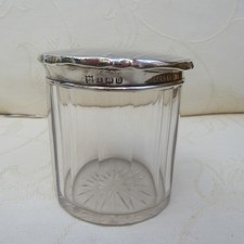 Antique Vanity Jar with solid silver top-28 grams-William Neale-1919-Birmingham