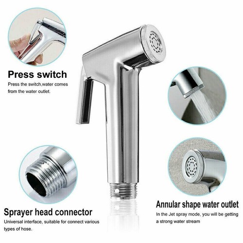Chrome muslim shower head - head, and
