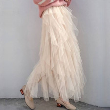 Women Irregular Tulle Mesh