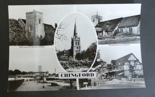 Chingford vintage postcard - chingford.,