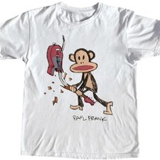 White Gildan Paul Frank Monkey