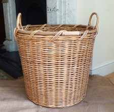 Wicker Log Basket Storage Large Country House decor