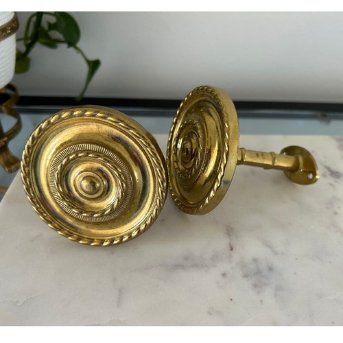 Vintage brass curtain tieback - brass,