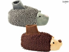 Babies Novelty Hedgehog Slippers Cloxx Childrens Soft Fun Cute Animal Slip Ons