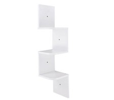 2/3/ 5 Tier Floating Wall Shelves Corner Shelf Storage Display Bookcase