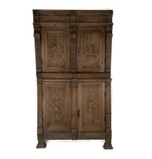 Antique Hand Carved Wood Front